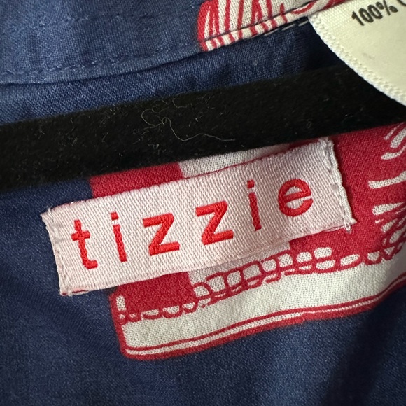 Tizzie Loafers Shirt Button Down Geometric Cotton Shirt - Picture 11 of 11